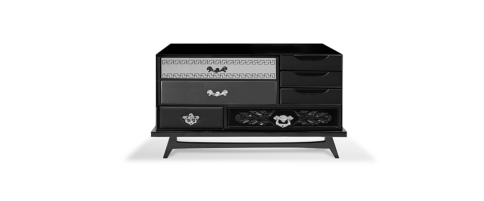 Mondrian Black Bedside Table  Boca Do Lobo Love Happens