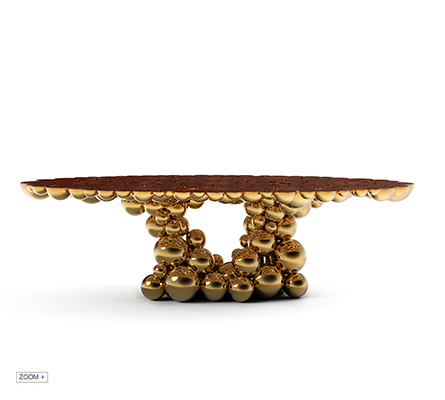 Newton Golden Myrtle Dining Table BOCA DO LOBO Love Happens