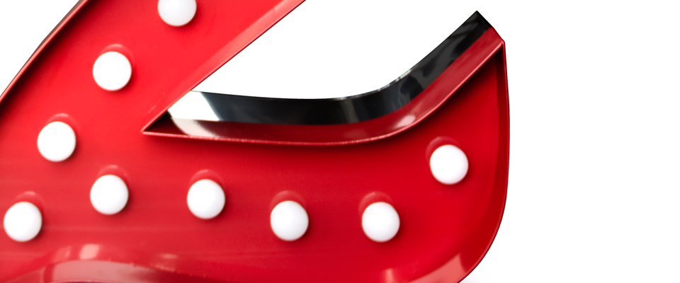 2 Number Graphic Lamp Delightfull Love Happens