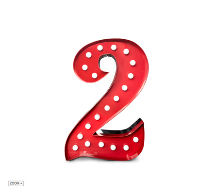 2 Number Graphic Lamp Delightfull Love Happens