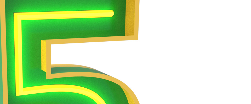 5 Number Graphic Lamp Delightfull Love Happens