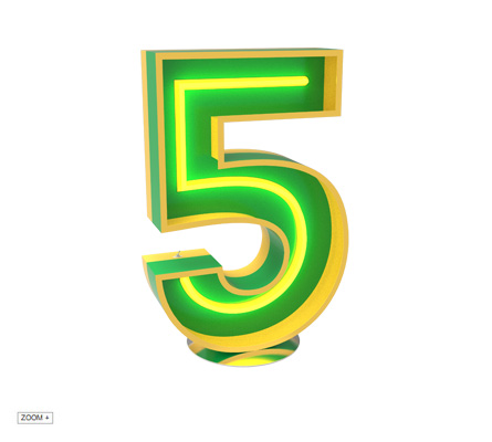 5 Number Graphic Lamp Delightfull Love Happens