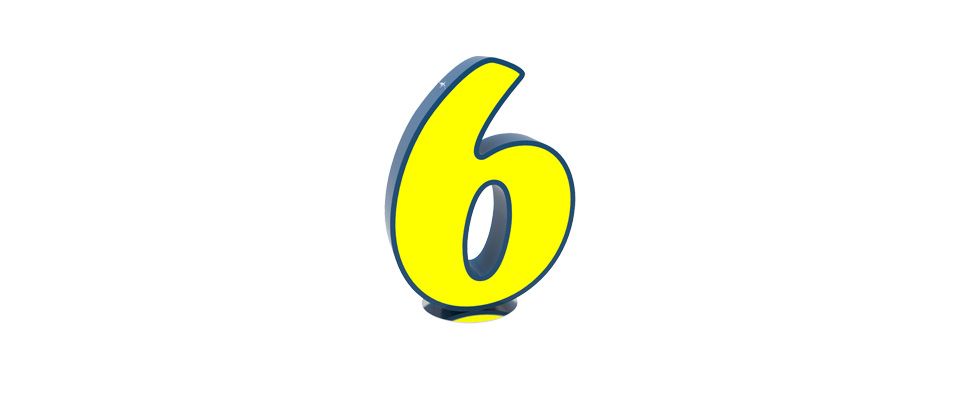 6 Number Graphic Lamp Delightfull Love Happens