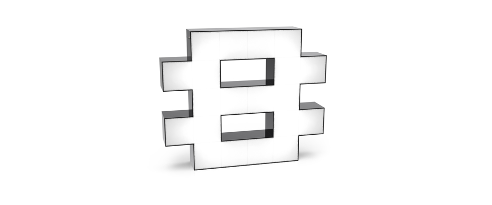 8 Number Graphic Lamp Delightfull Love Happens