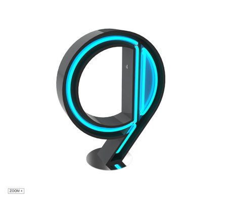 9 Number Graphic Lamp Delightfull Love Happens