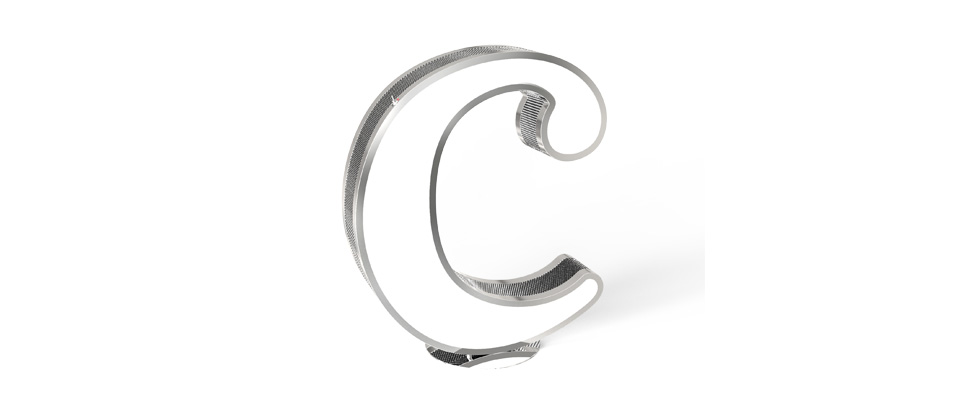 C Letter Graphic Lamp Delightfull Love Happens