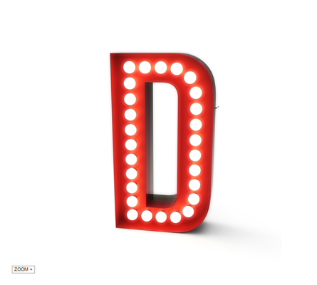 D Letter Graphic Lamp Delightfull Love Happens