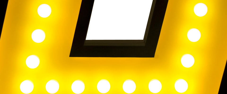 H Letter Graphic Lamp Delightfull Love Happens