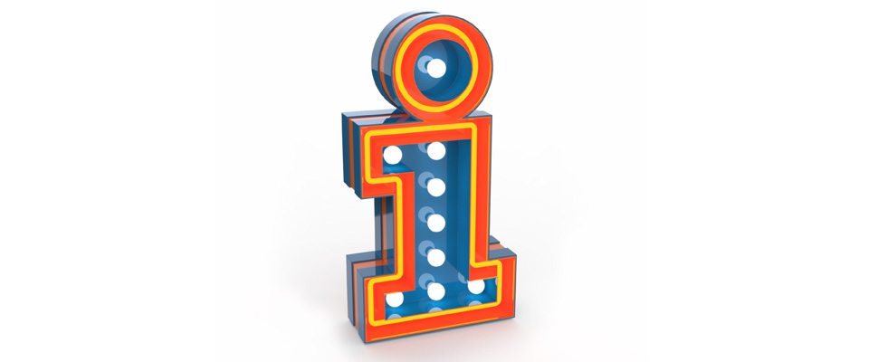 I Letter Graphic Lamp Delightfull Love Happens