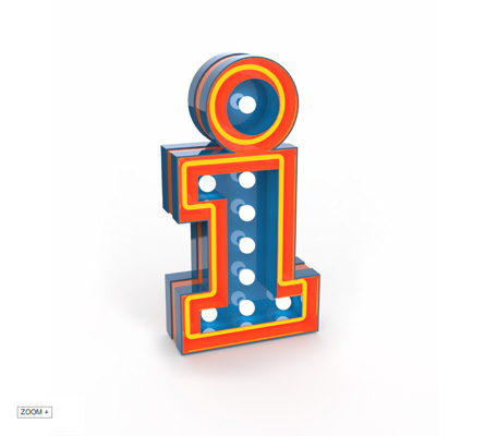 I Letter Graphic Lamp Delightfull Love Happens