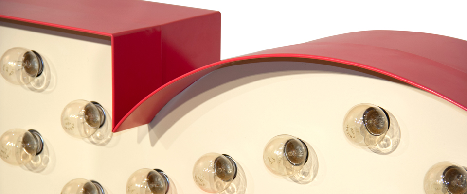 N Letter Graphic Lamp Delightfull Love Happens