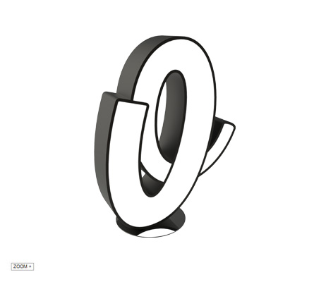 O Letter Graphic Lamp Delightfull Love Happens