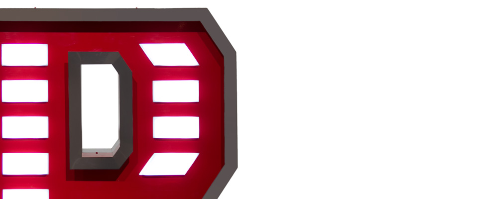 P Letter Graphic Lamp Delightfull Love Happens