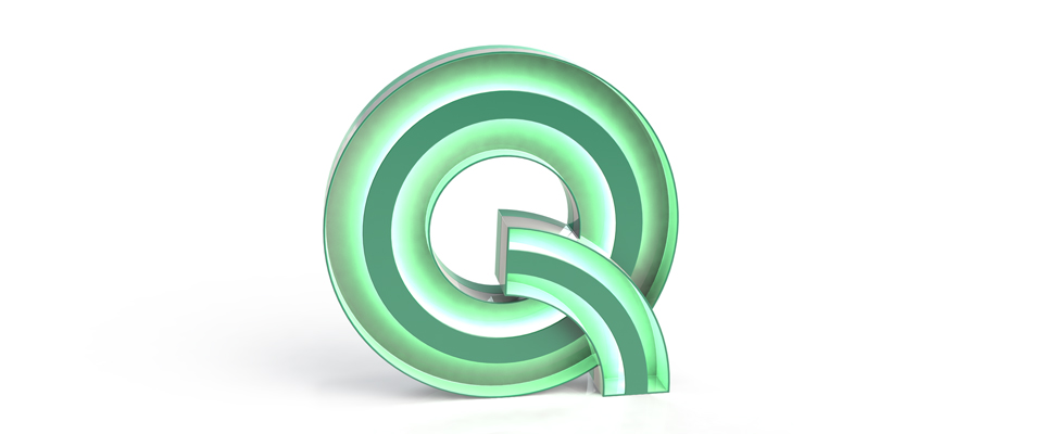 Q Letter Graphic Lamp Delightfull Love Happens