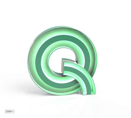 Q Letter Graphic Lamp Delightfull Love Happens