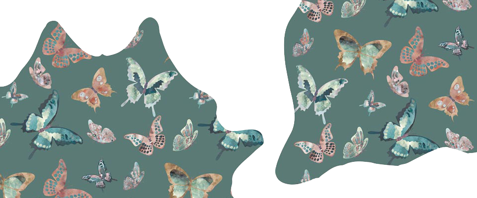 Madame Butterfly Green Rug Miyabi Casa Love Happens