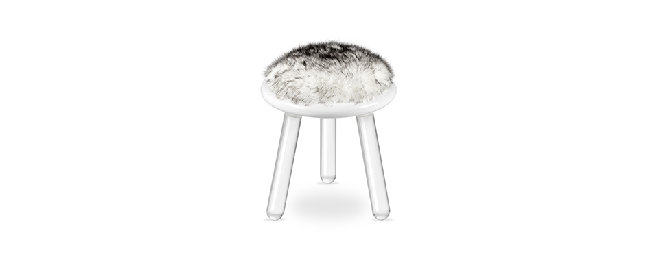 Illusion White Bear Stool  CIRCU Love Happens