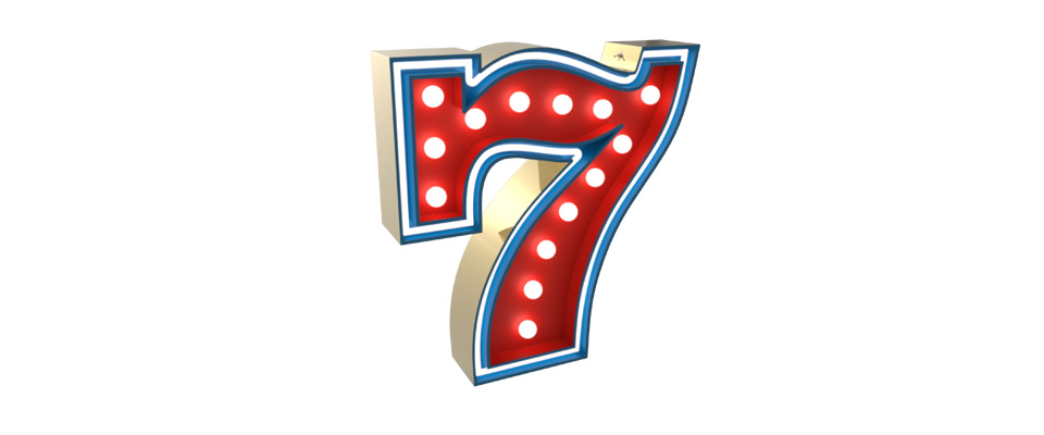 7 Number Graphic Lamp Delightfull Love Happens
