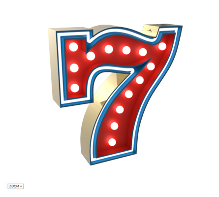 7 Number Graphic Lamp Delightfull Love Happens